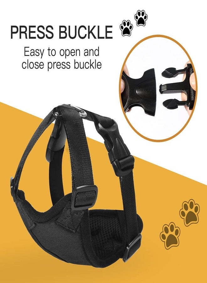 Maxxlite Harness Vest for Puppies Adjustable Soft Nylon Puppy with Hook and Loop Straps (Medium Black) (Harness Length 9 inch) - Image 2